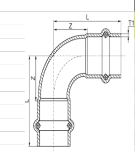 90d Elbow Stainless Steel Press Fittings DVGW Standard Security Hygiene