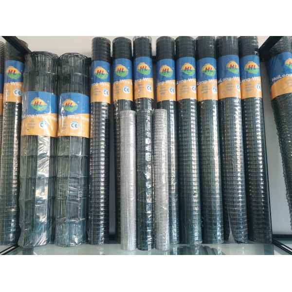 1 pulgada de PVC verde revestido de malla de alambre rollos 1.2m / 4 pies de altura