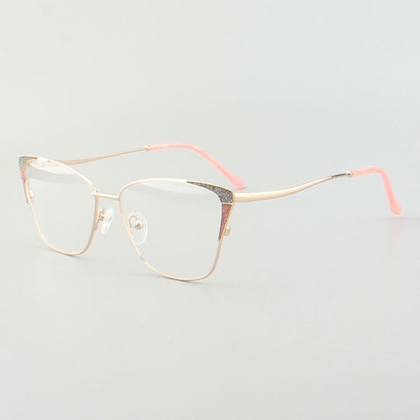 6 Colours Female Anti Blue Light Stainless Steel Eyewear
