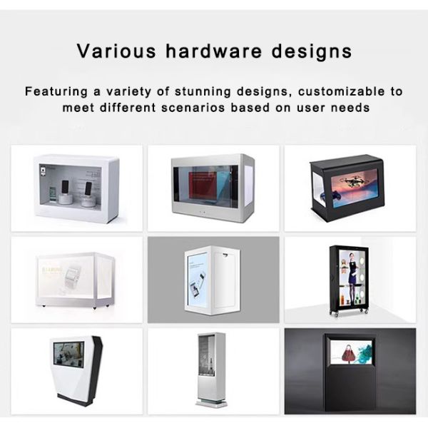 27 inch new design lcd transparent screen display price box touch screen