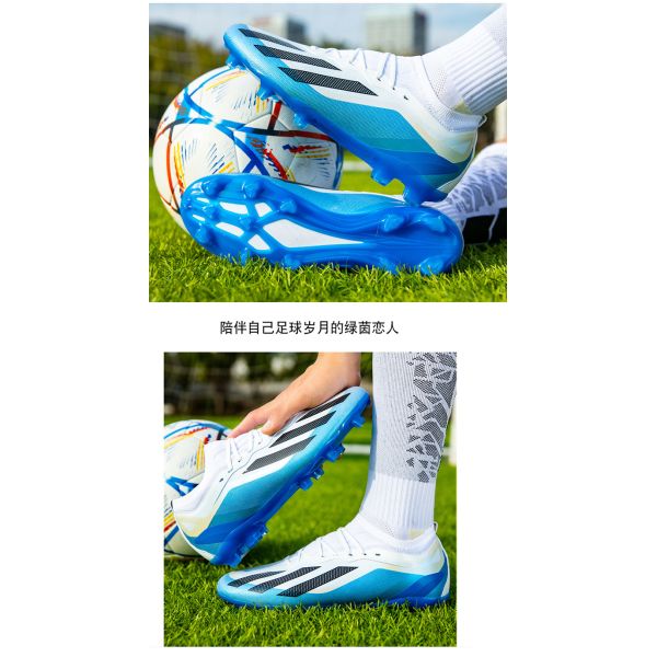 Wholesale Low-Top Football Shoes For Boys AG Long Spikes World Cup TF Broken Spikes Grass Competition Training Shoes