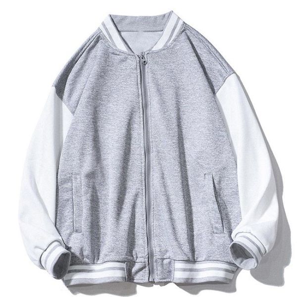 M-XXXL Stand Up Collar Colored Bomber Jacket Boys Girls Casual Baseball Jacket