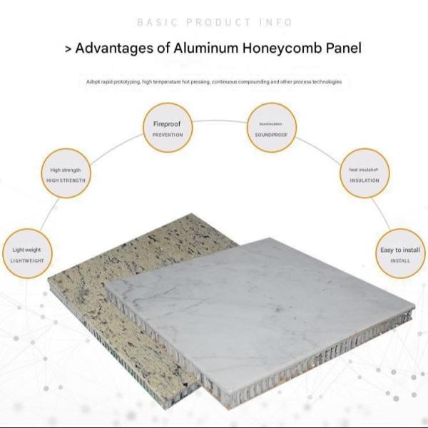 Contemporary Design Villa Exterior Wall Cladding with Modern Marble and Anti-Static Aluminium Composite Honeycomb Panel