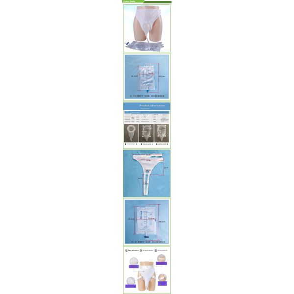 Gentleman Urine Drainage Bag for External Sealed Collection Scope of Application