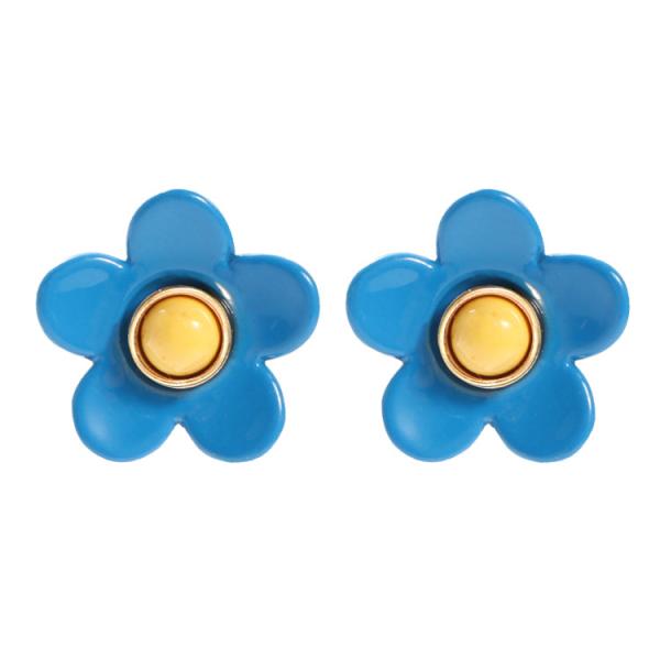 OEM ODM Flower Enamel Earrings 5g/Pair Colorful For Women
