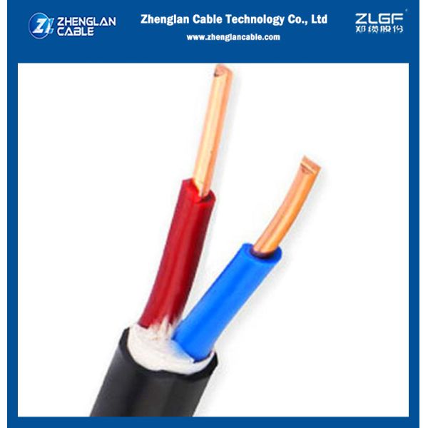 XLPE Insulated 1.5mm2 2 Cores Copper Cable 2x1.5mm2  IEC60502 CU/XLPE/PVC