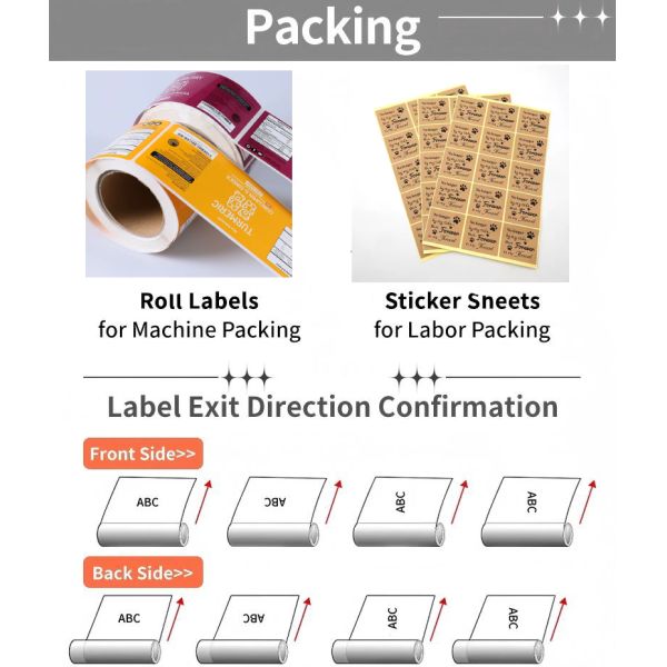 Strong Adhesion Matte Roll Stock Film Packaging Paper Circle Custom Roll Labels