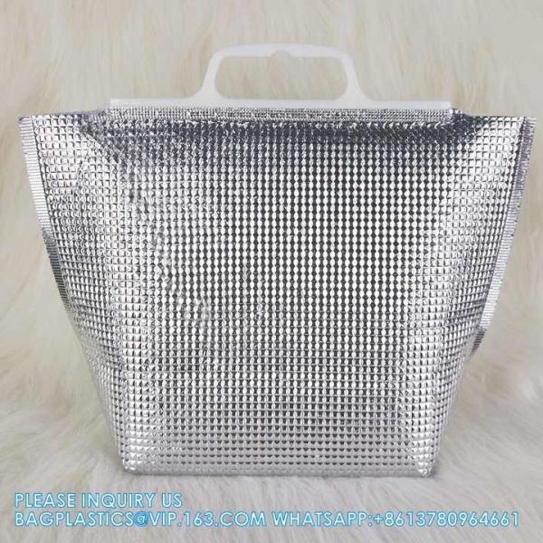 Wholesale Disposable Food Delivery Aluminum Foil Cooler Thermal Insulation Bag Pack Cooler Insulated Foil Bag