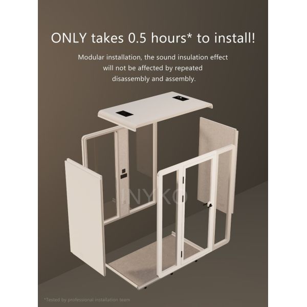 Private Two Person Pod Fully Enclosed Sound Isolation Booths Professional 200*120*230cm