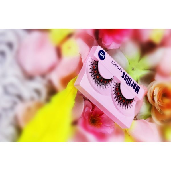 Cils faux de diamant en cristal épais pour des filles, cils faux uniques