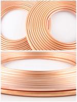 Cold Drawn Hollow Copper Tube C1100 Air Conditioning Coil Tinned