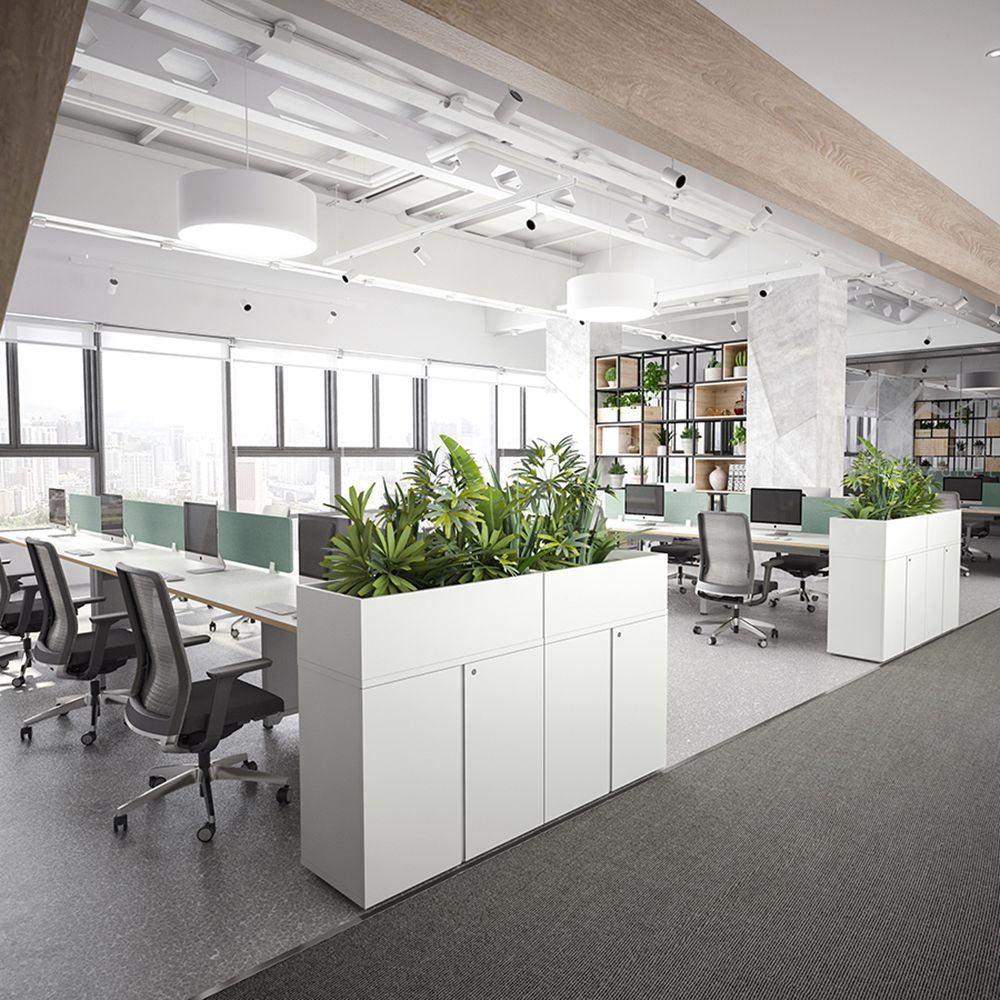 MFC Office Desks OEM & ODM 4 Person Open Space Workstations