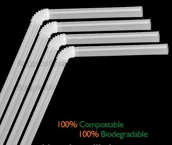 compost plastic drinking straw for drink promotion, juice drink sraw, food grade biodegradable plastic drinking straw