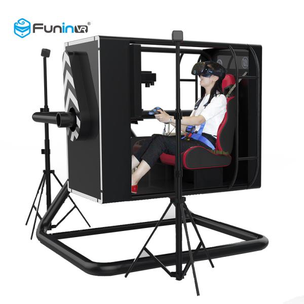 Black Virtual Reality Flight Simulator Cockpit Outdoor Amusement Park Equipment