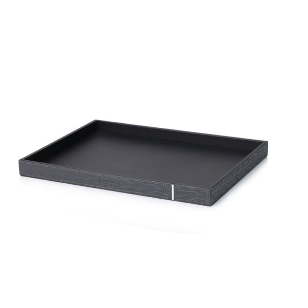 Free sample wholelsa manufacturer dia 225*270mm round shape double layer trash bin hotel leather