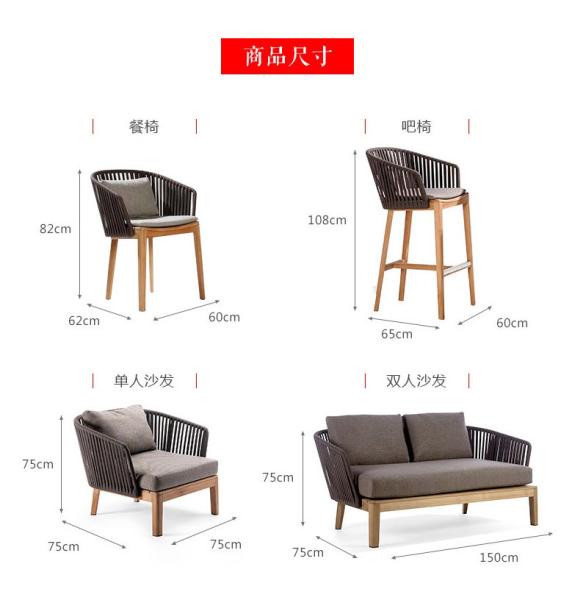 Rattan Garden Furniture Corner Sofa , Patio Seating Sets UV Protection
