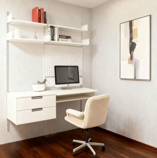 Custom Size Flexible Detachable Metal Magnetic Height Adjustable 5-layer Standing Storage Rack for Bookshelves and Desk Racks