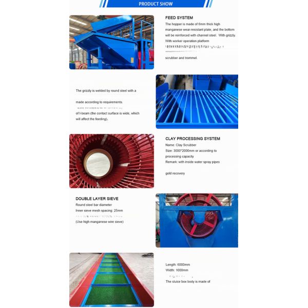 Mobile Alluvial Gold Diamond Recovery Process Plant Trommel Washing Machine Depends on Model