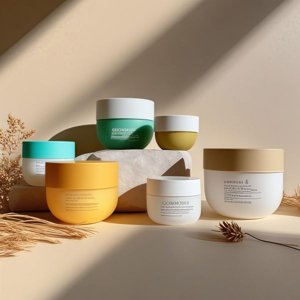 Food Grade PP Plastic Jar with Screw Top and UV Printed Label for 150-500ml Cosmetic Face & Body Creams (Cheer Pack)