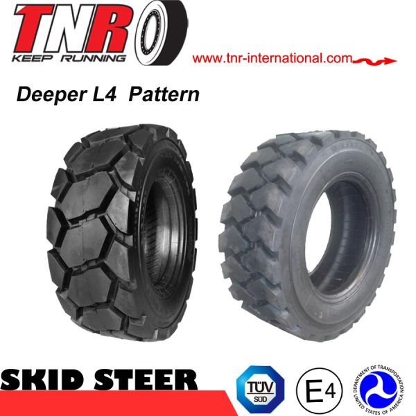 Tire Manufacture of solid pneumatic skid steer loader tire used for wheel rim 10-16.5