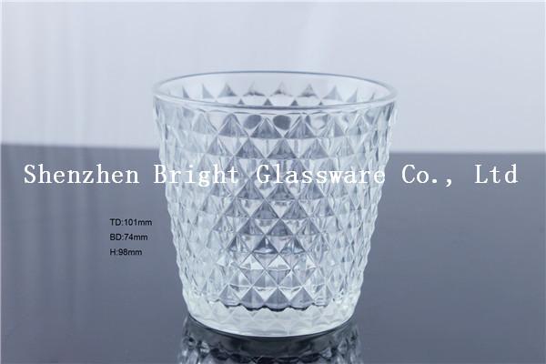 Luxury Glass Candle Holder with lid, cheap glass water cup