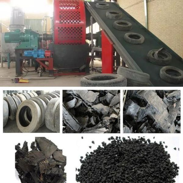 42CrMo Material Automatic Tire Recycling Rubber Granule Tire Shredder Machine