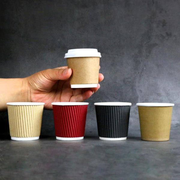 卸売 環境に優しい使い捨て カスタム印刷コーヒーカップ 生物分解性クラフト紙カップ