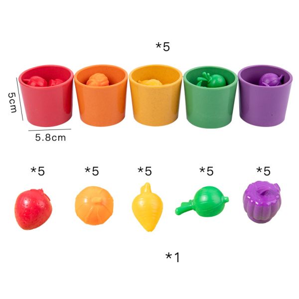 Simulate Farm Kids Wooden Toys Fruits Vegetables Harvest Grow Toys