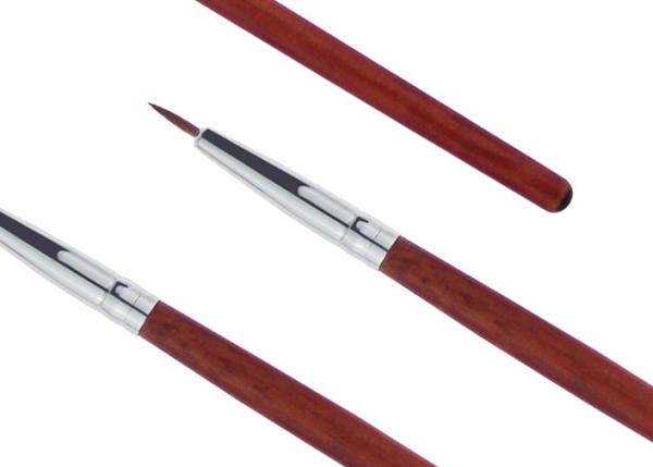 Professional Synthetic Flat Liner Brush Red Wine Long Wooden Handle