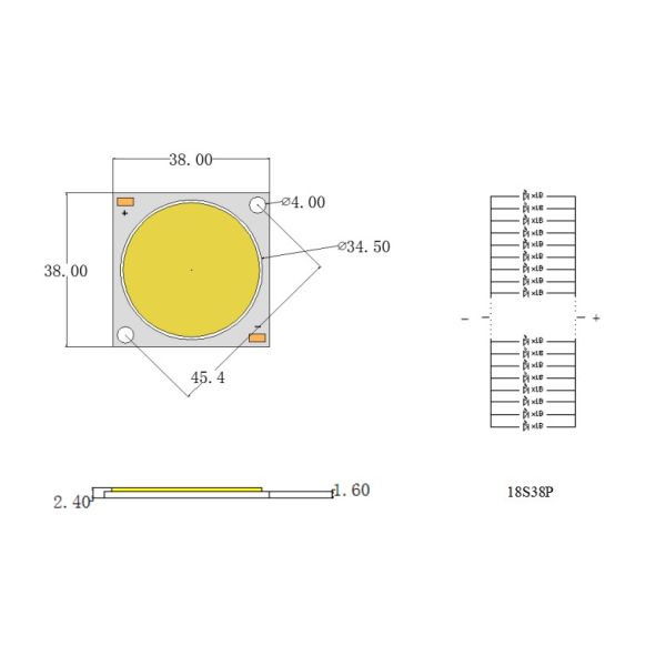 300 Вт 500 Вт высокий CRI COB LED
