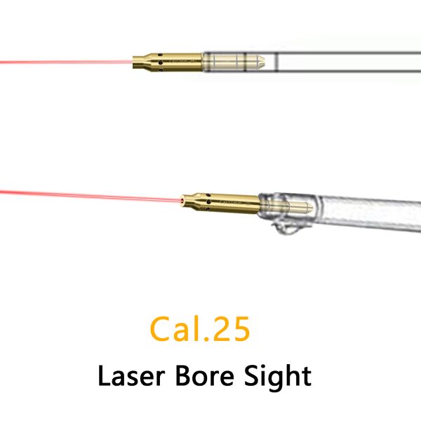 27mm Caliber Red Dot End Barrel Laser Boresighter 2 Set Of Batteries Bore Sighter For Pistol Rifle Air Gun