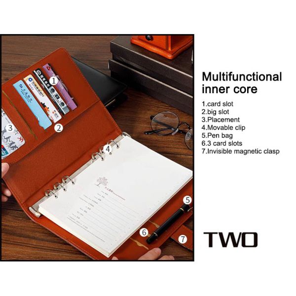 Personalised PU Leather Bound Notebook Journal Printing Stationery Diary