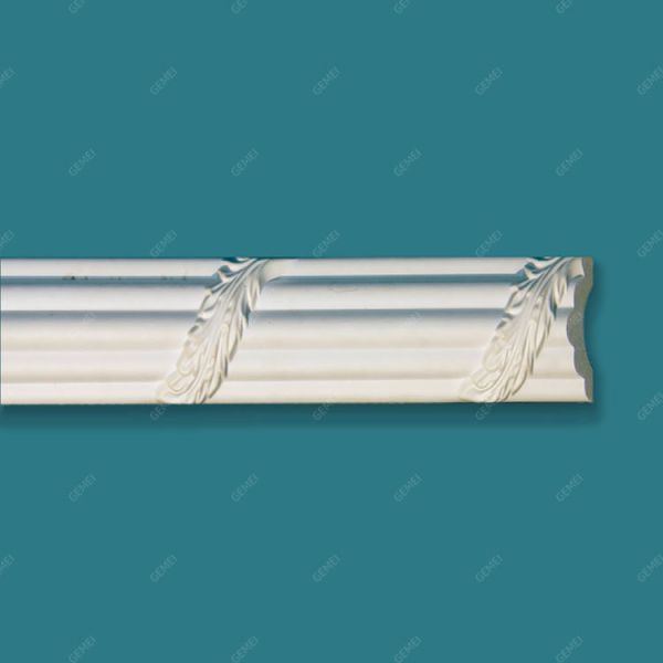 GB-82005 Eco-Friendly Urethane Carved Mould-Proof Led Light Cornices Moldings For Home Office