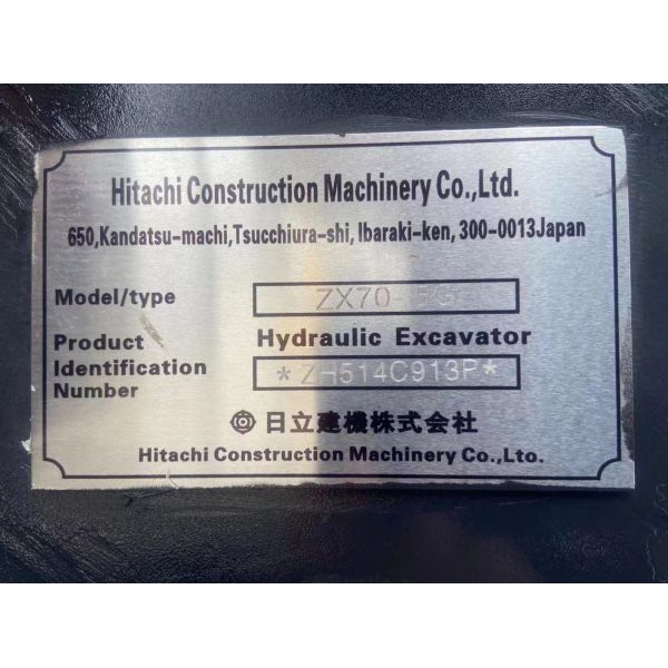 Motor ISUZU Usado Hitachi ZX70 Excavadora de rastreo Mini Excavadora de 7 toneladas en buenas condiciones