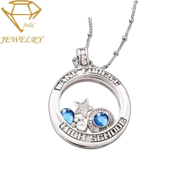 Metal Necklaces Sports Championship Custom Sliver Pendants
