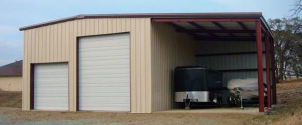 Earthquake Resistance Prefabricated Steel Garage , Easy Installation Metal Car Garage