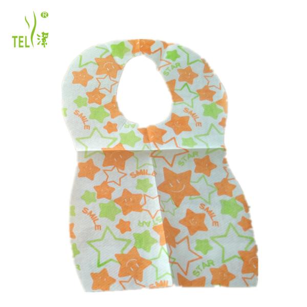Color Printing Disposable 24.5*34.5cm Waterproof  Baby Bibs