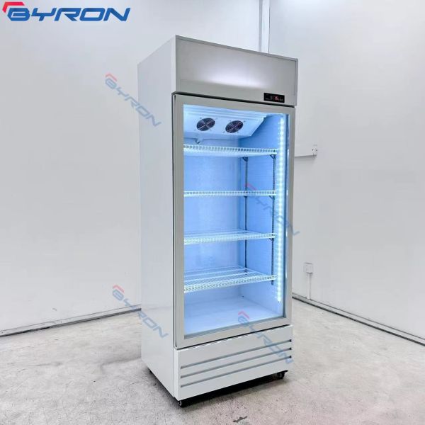 Single Door Drinks Fridge Adjustable Drink Refrigerator Fan Cooling