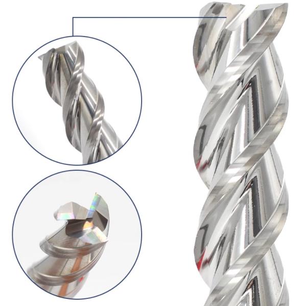 Spiral Solid Carbide M2 HSS PM Corner Radius Milling Cutter For Aluminum Woodworking