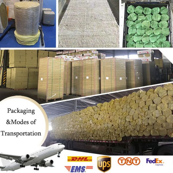 Insulation Mineral Wool Rockwool Blanket Fireproof With Wire Mesh Alumina Foil