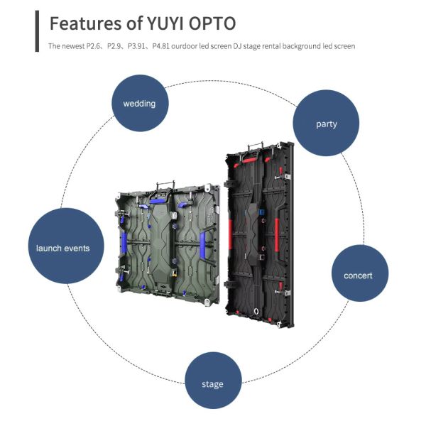 3.91mm Pixels Outdoor Rental LED Display Video Wall ODM OEM