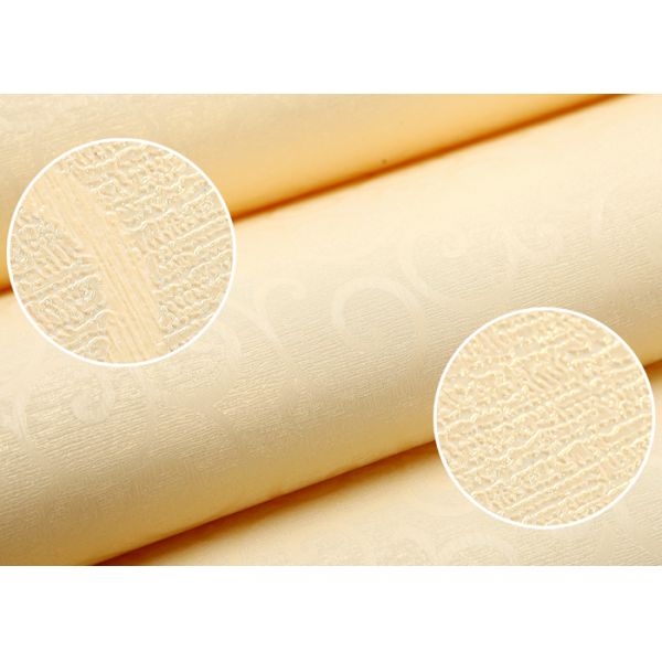 Eco - Friendly Embossed Vinyl Wallpaper Washable With European Style , 0.53*10m Size