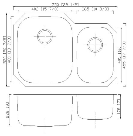 Кухонная раковина нержавеющей стали шара современного дизайна/двойника Ундермоунт раковины нержавеющей стали шара двойника финиша сатинировки