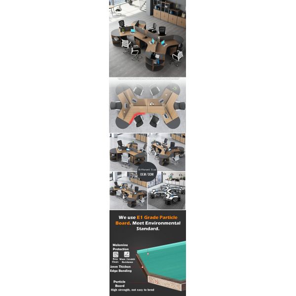 Алюминиевая рамка панель / ткань / стальная офисный стол и кресло комбинация