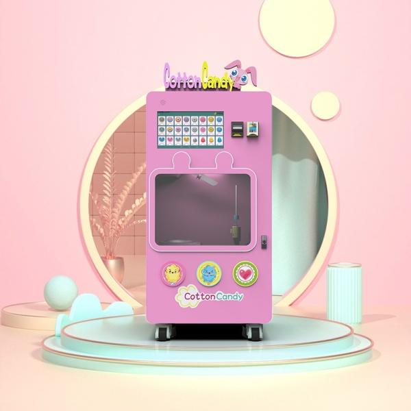 4G Robot Cotton Candy Vending Machine ROHS Candy Floss Vending Machine