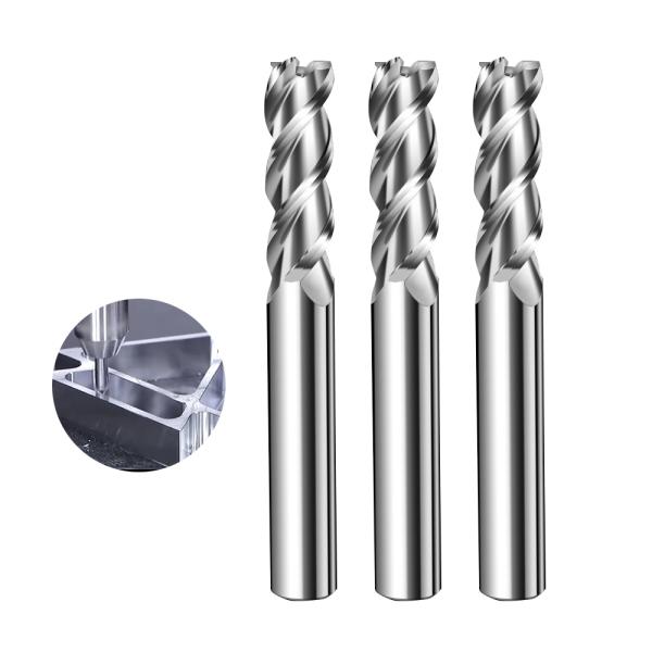 CNC Carbide Endmill HRC65 3 Flute Aluminium Milling Cutter Customizable OEM Aluminum Cutting Tools Specular Highlight for