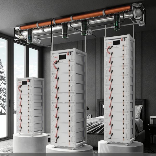 Four Modules 204.8V100Ah High Voltage Rack Stacked Installation LiFePO4 Phosphate Lithium Iron Solar Storage Batteries for Home