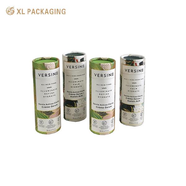 XL Packaging Custom Packaging Factory Eco Friendly Essential Oil Paper Tube Gold Foil Round Cardboard Lip Gloss Tube Packaging