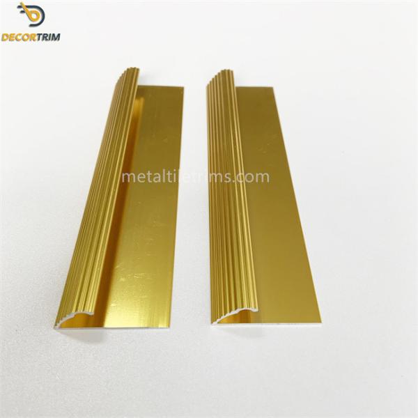 Fluted Edge Curved Carpet Transition Strip Aluminum Alloy 6063 Material