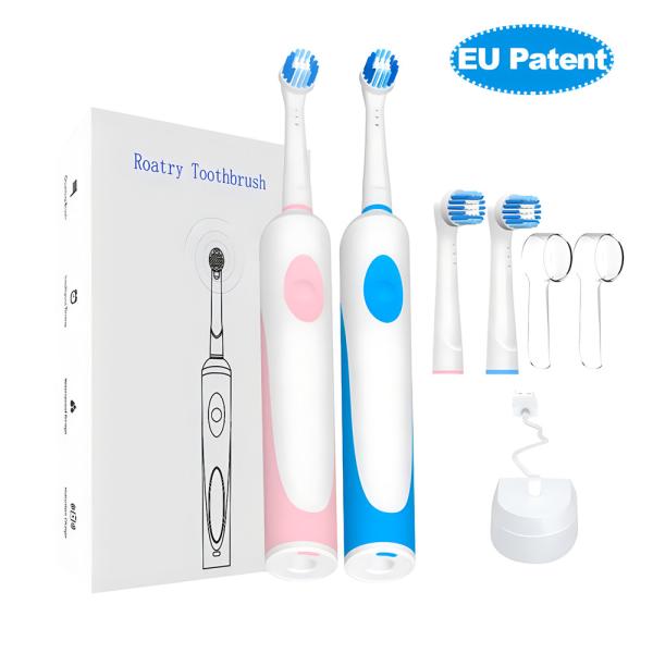 IPX7 Limpeza Oral Escova de Dentes Elétrica Sónica Dupla Escova de Dentes Elétrica Impermeável